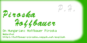 piroska hoffbauer business card